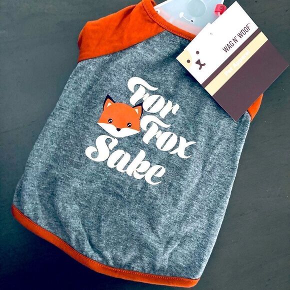 “For Fox Sake” Dog Pet Shirt S - Picture 1 of 3